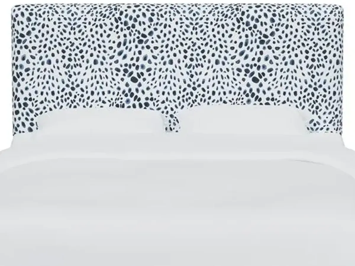 Novak Headboard - Cheetah Navy - Blue