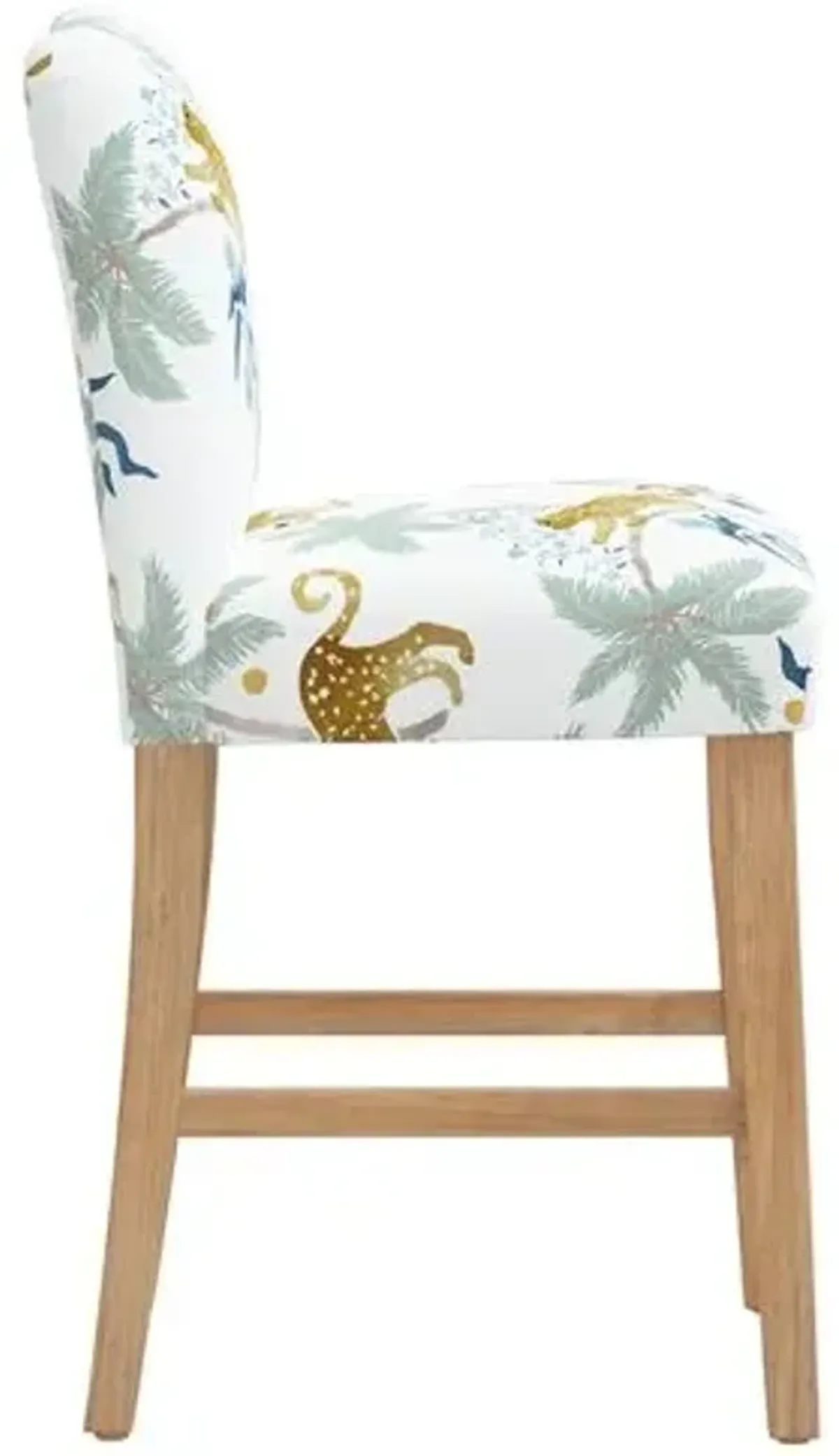 Shannon Counter Stool - Palm Leopard Dusty Blue