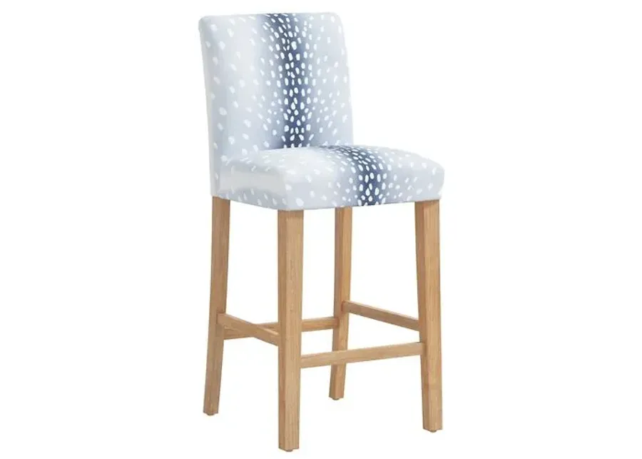 Shannon Barstool - Fawn Stripe - Blue