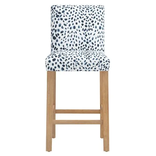 Shannon Barstool - Cheetah - Blue