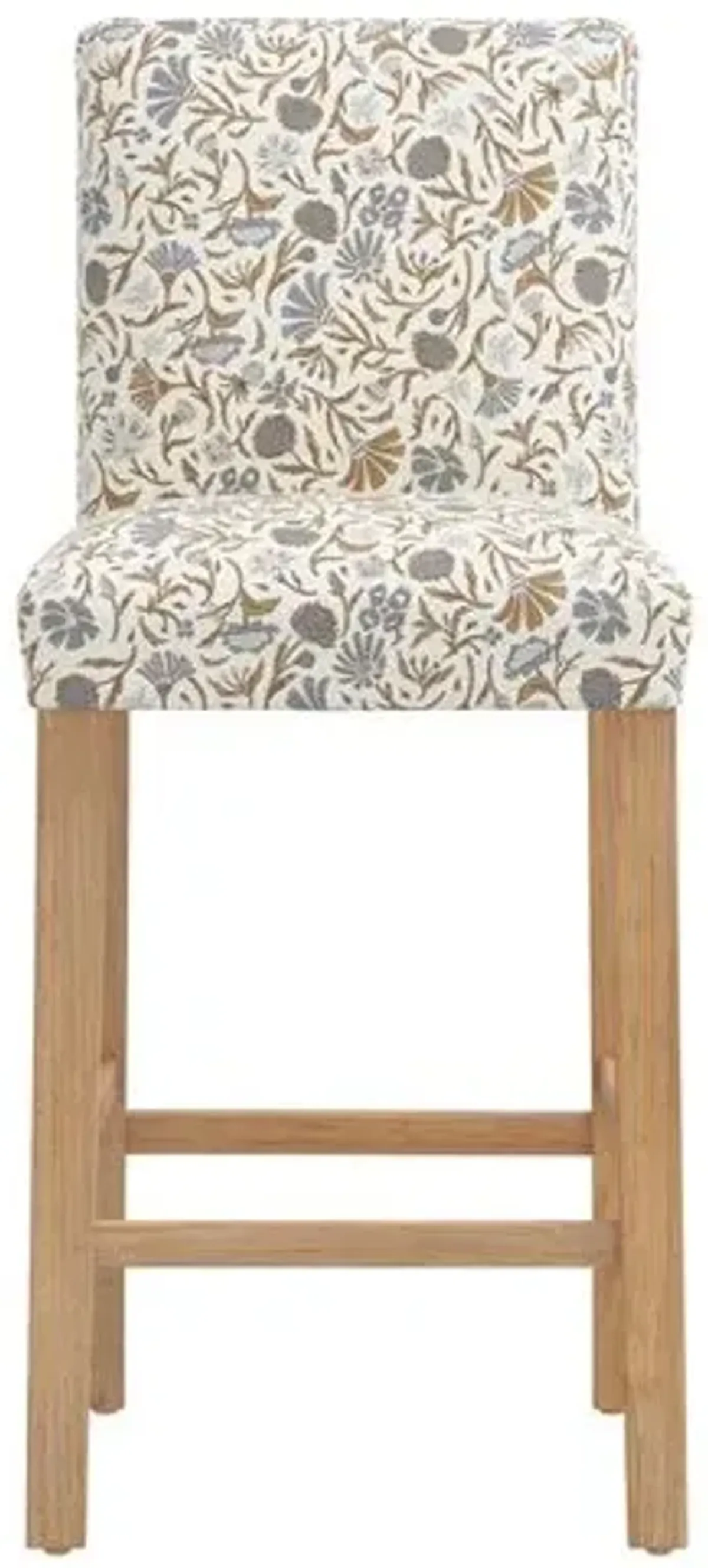 Shannon Barstool - Vine Botanical - Blue