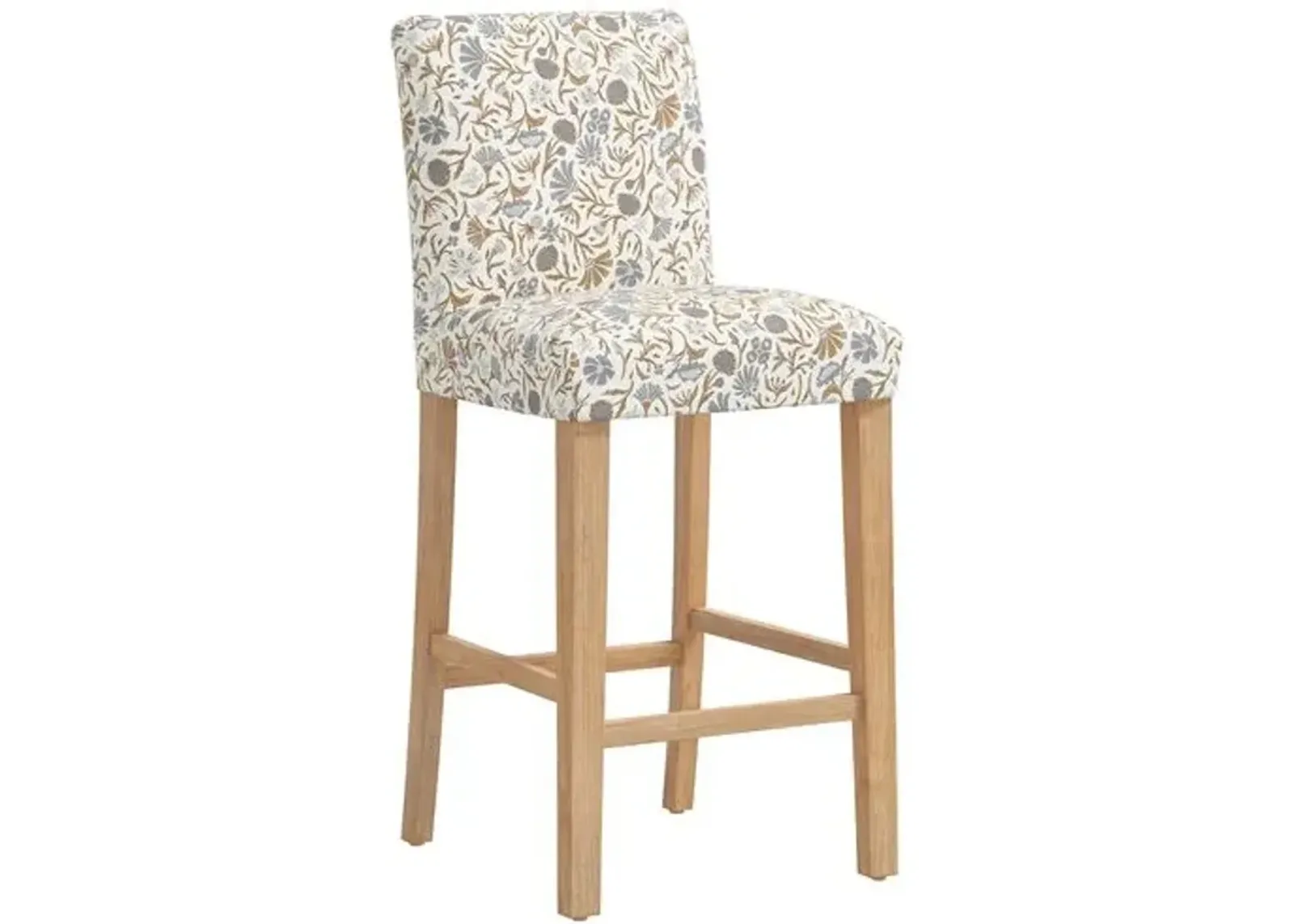 Shannon Barstool - Vine Botanical - Blue