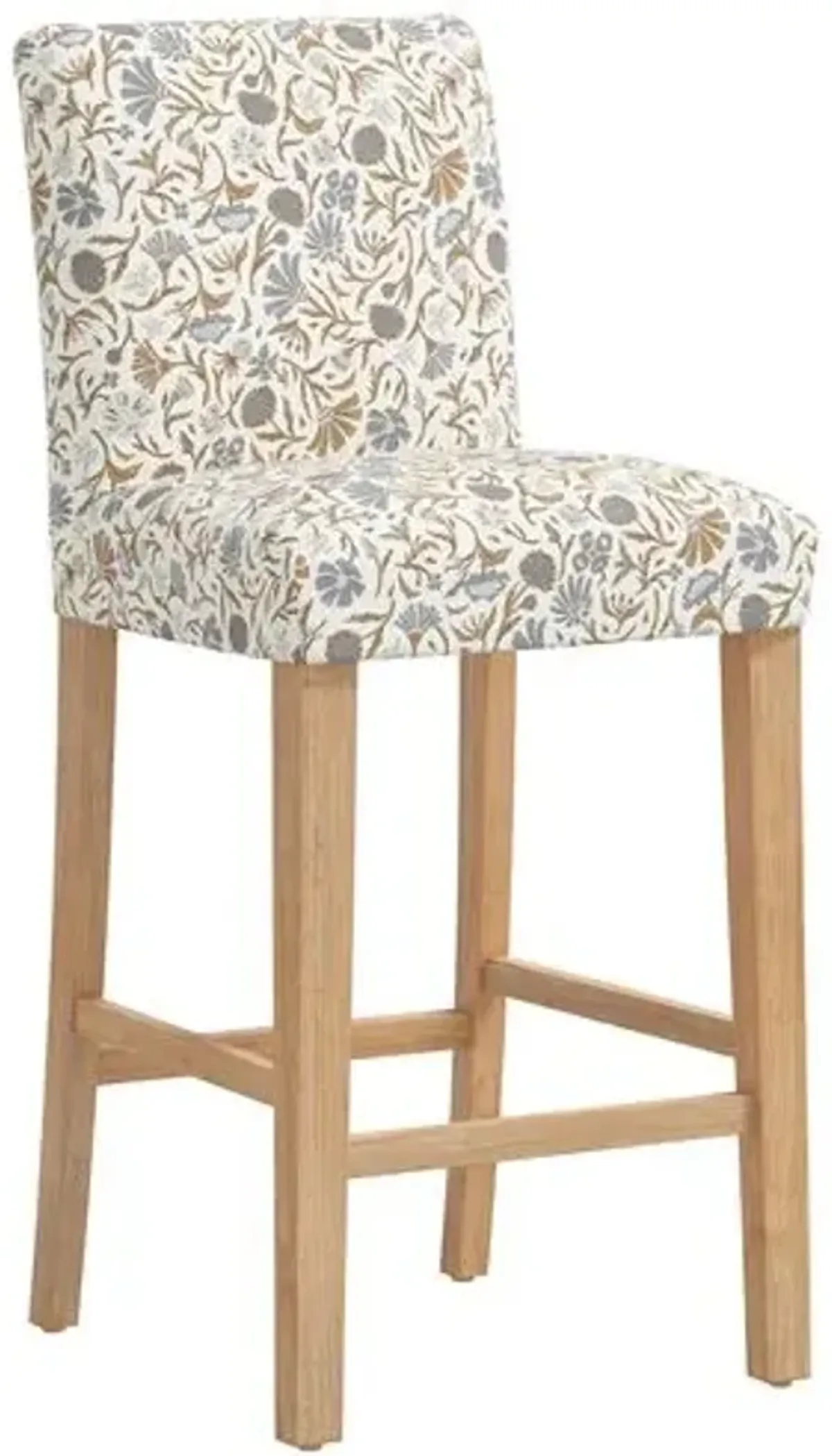 Shannon Barstool - Vine Botanical - Blue