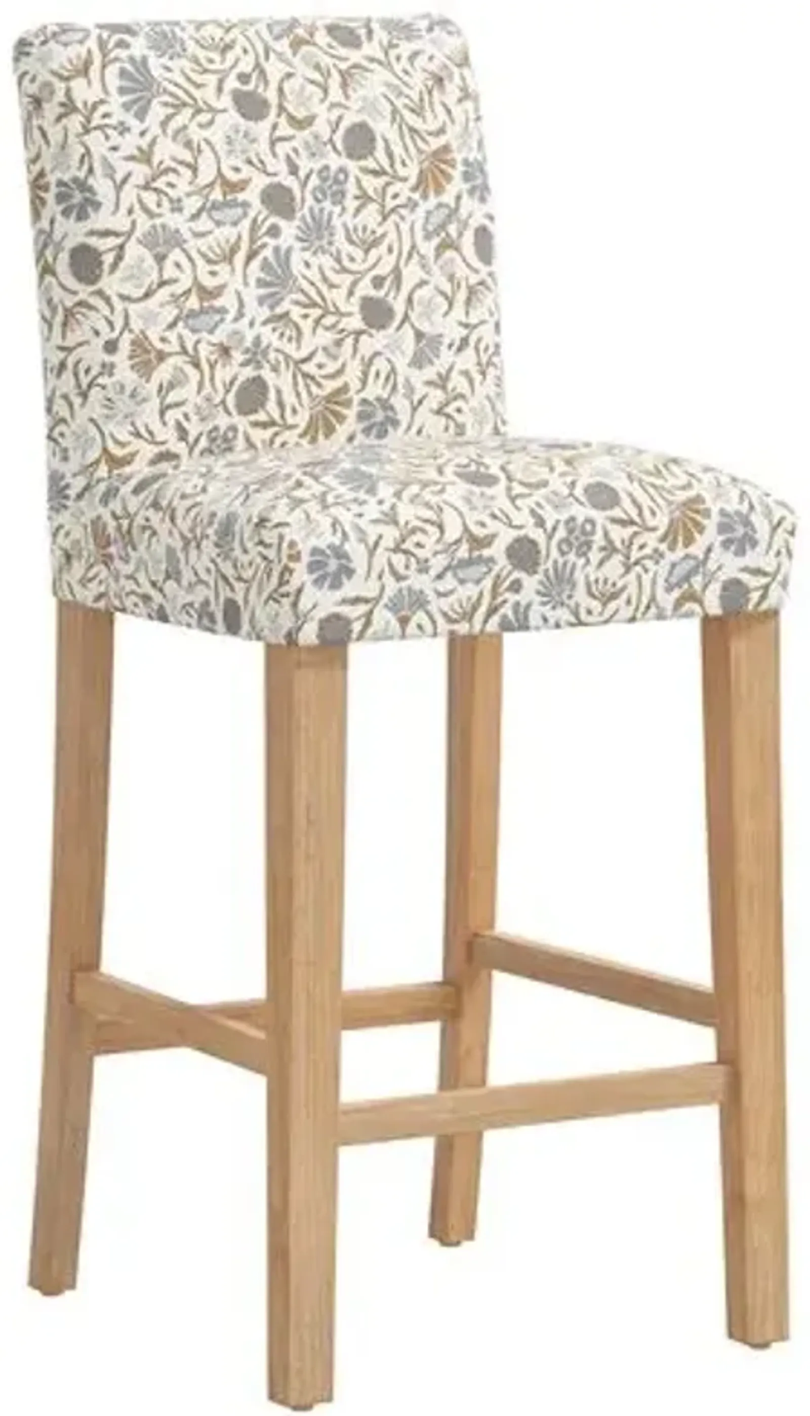 Shannon Barstool - Vine Botanical - Blue