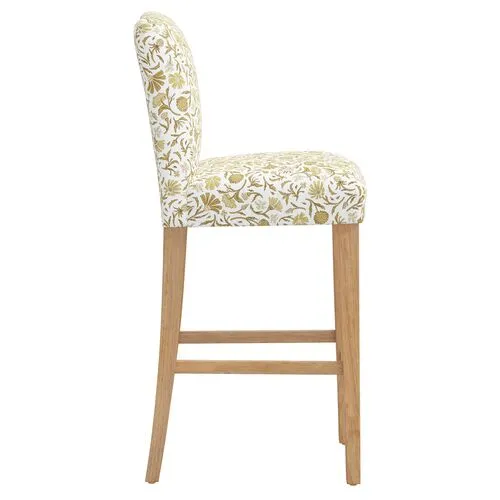 Shannon Barstool - Vine Botanical - Yellow