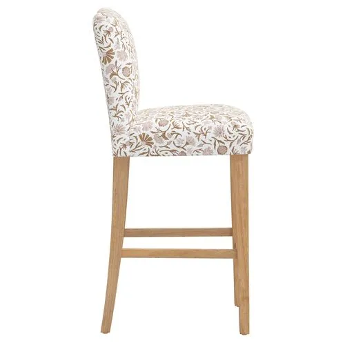 Shannon Barstool - Vine Botanical - Pink