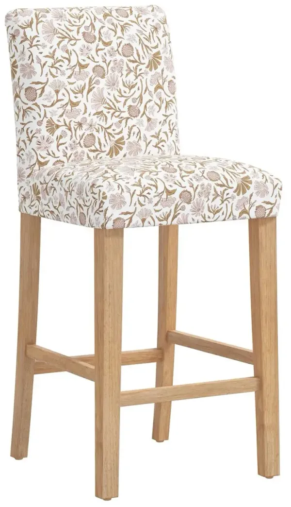 Shannon Barstool - Vine Botanical - Pink