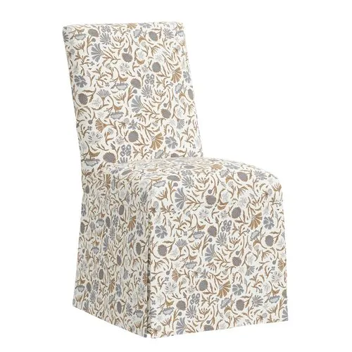 Owen Side Chair - Vine Botanical - Blue