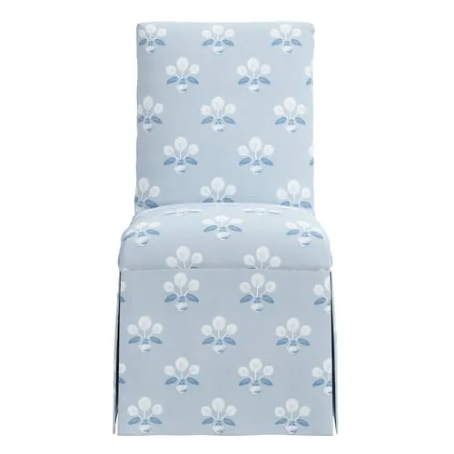 Owen Slipcover Side Chair - Block Vase Floral - Blue