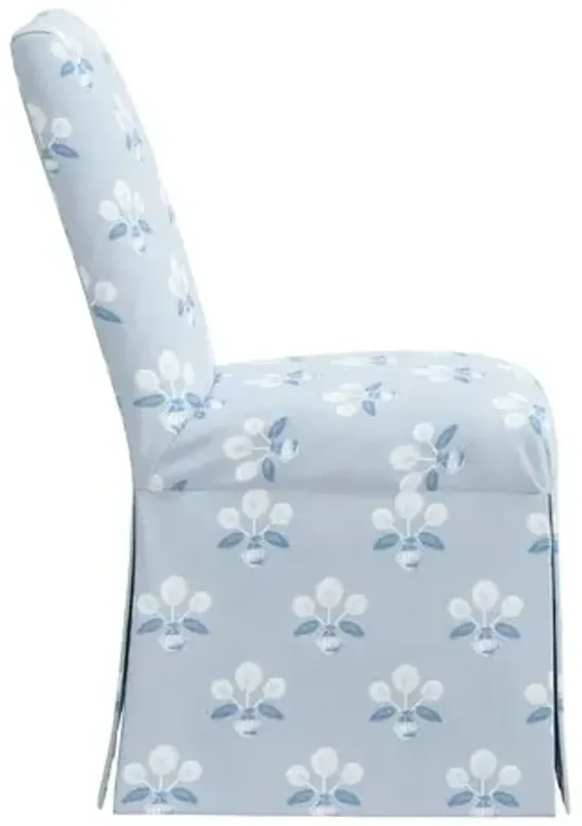 Owen Slipcover Side Chair - Block Vase Floral - Blue