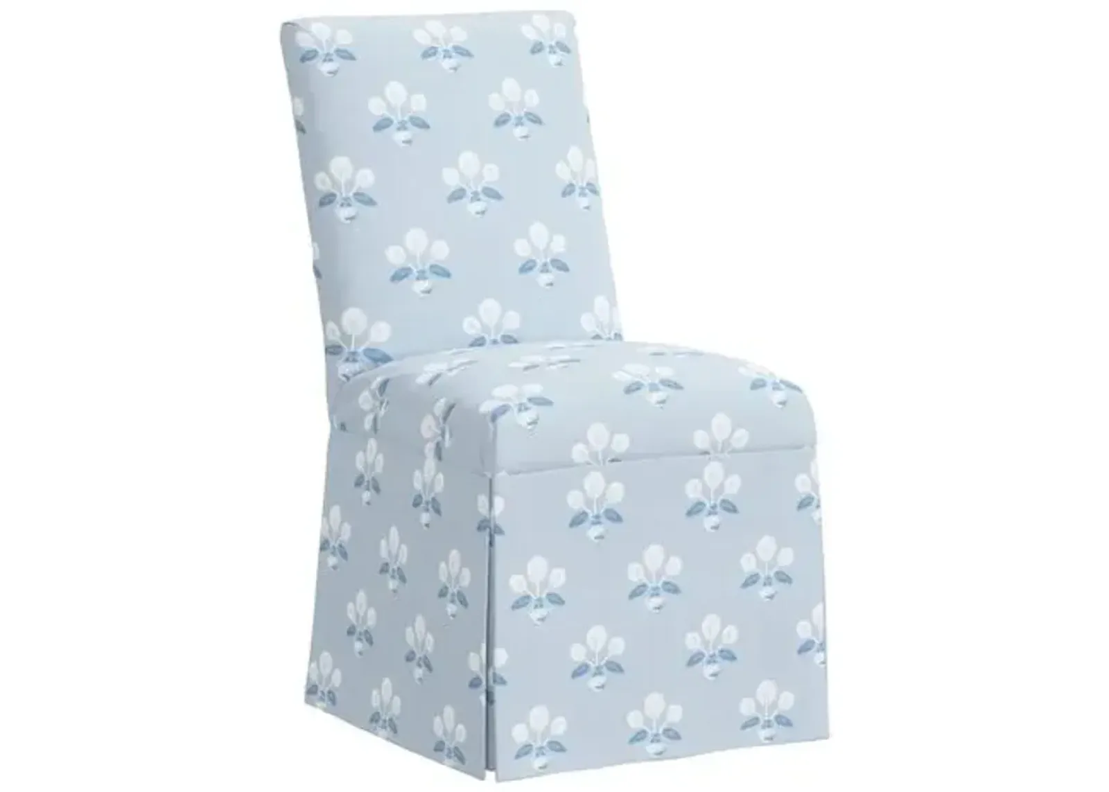 Owen Slipcover Side Chair - Block Vase Floral - Blue