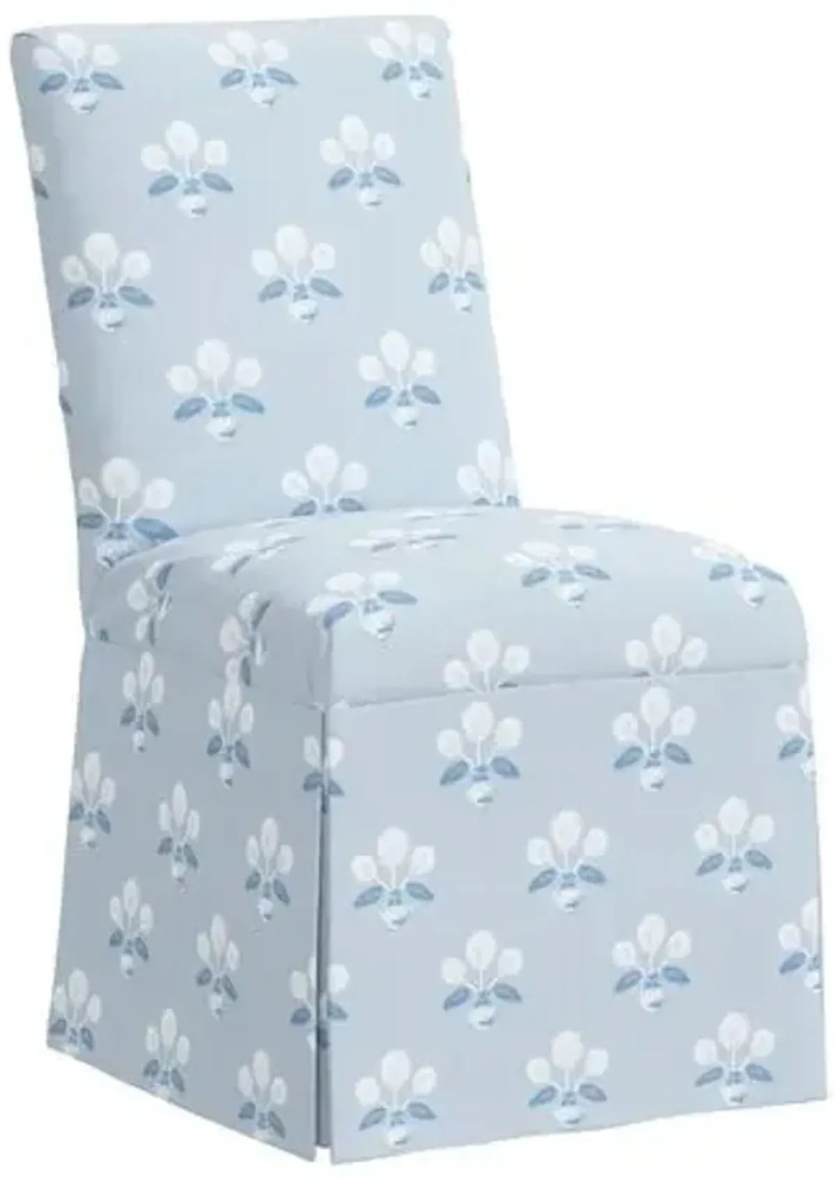 Owen Slipcover Side Chair - Block Vase Floral - Blue