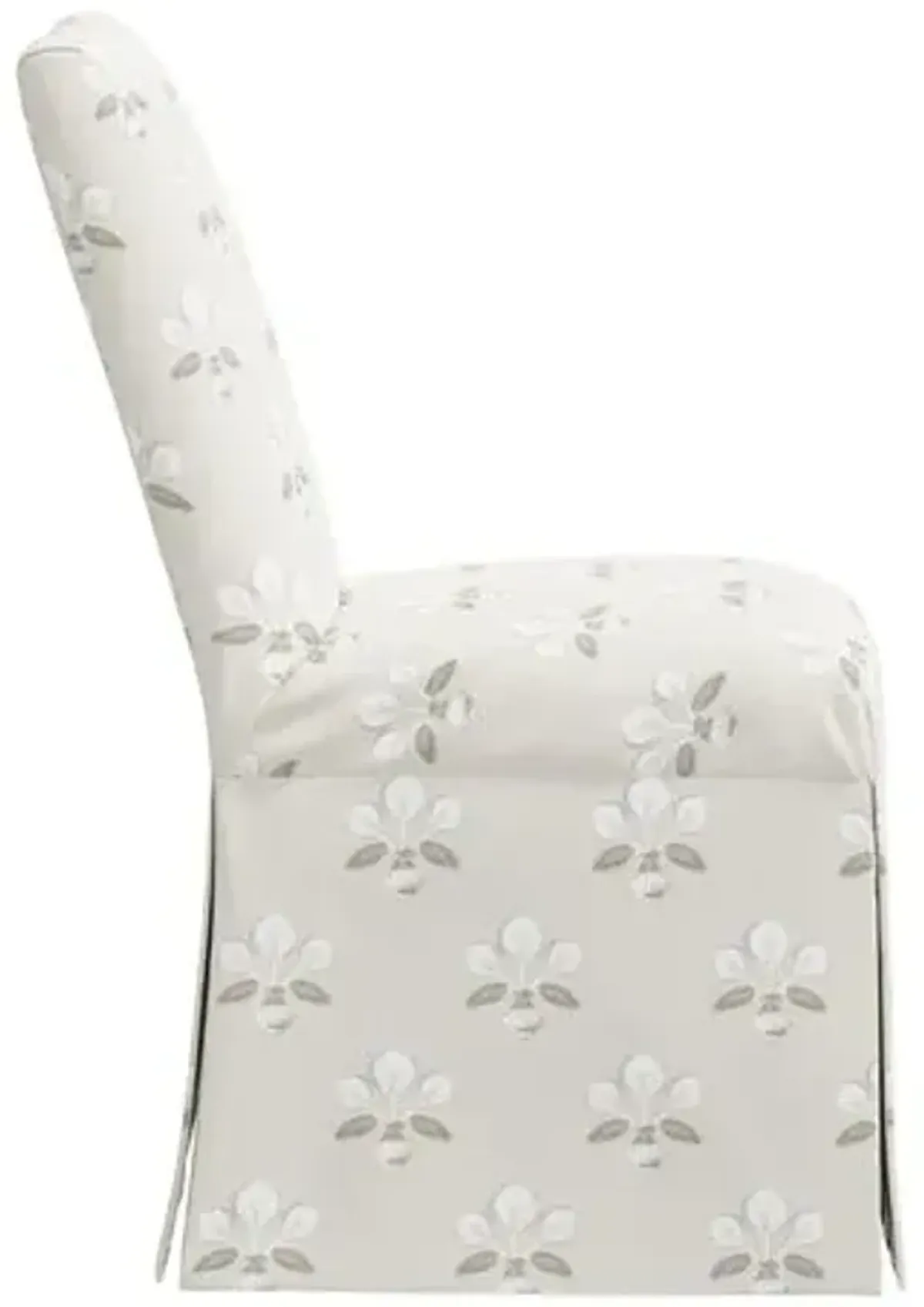 Owen Slipcover Side Chair - Block Vase Floral - Beige