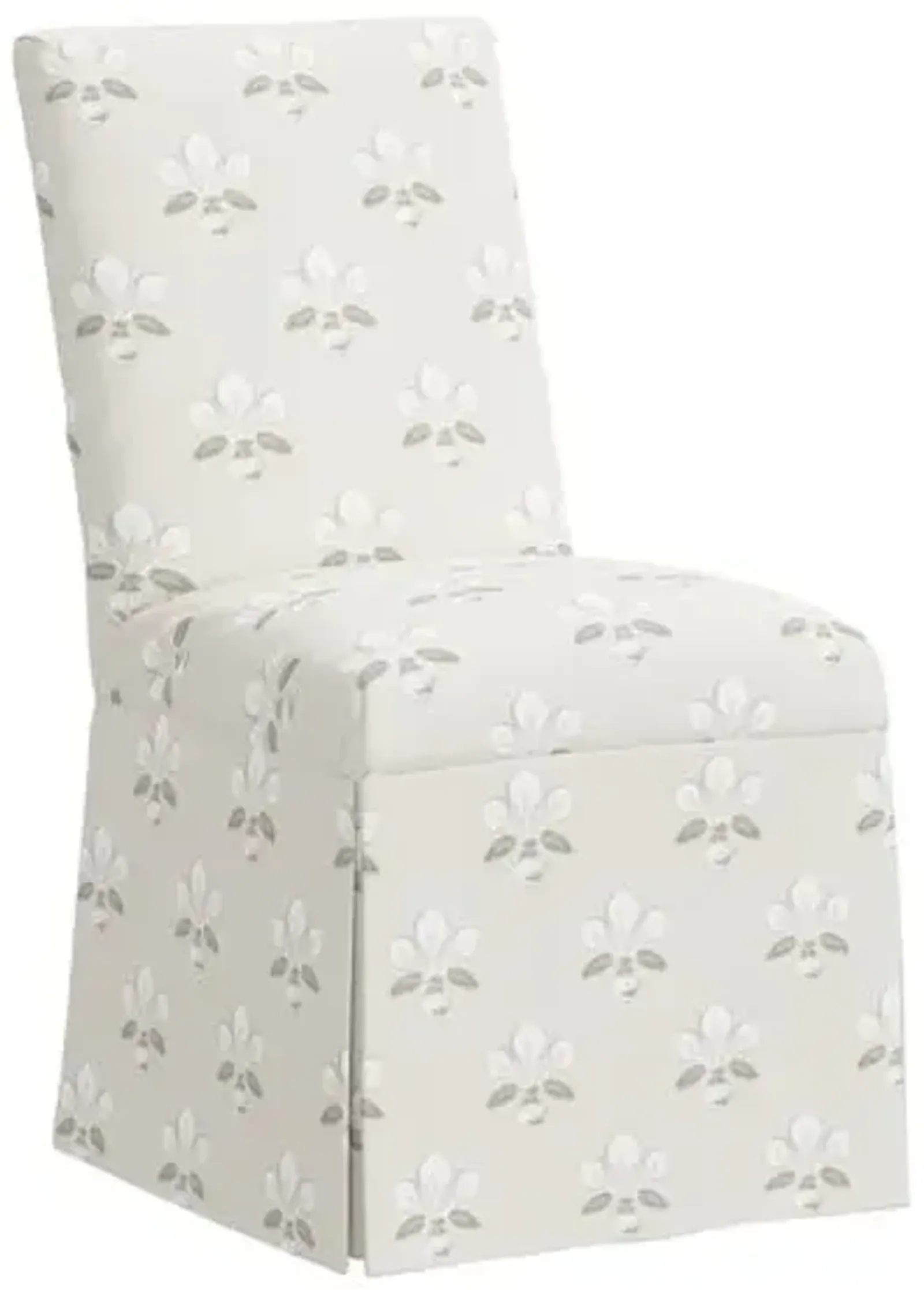 Owen Slipcover Side Chair - Block Vase Floral - Beige