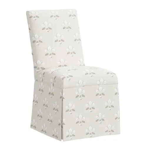 Owen Slipcover Side Chair - Block Vase Floral - Beige