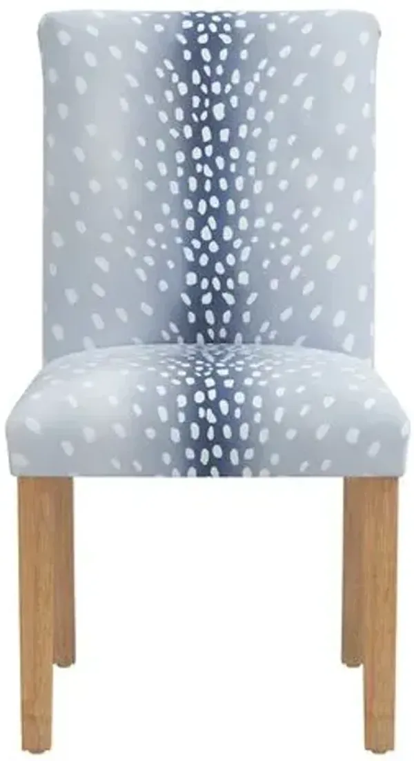 Shannon Side Chair - Fawn Stripe - Blue