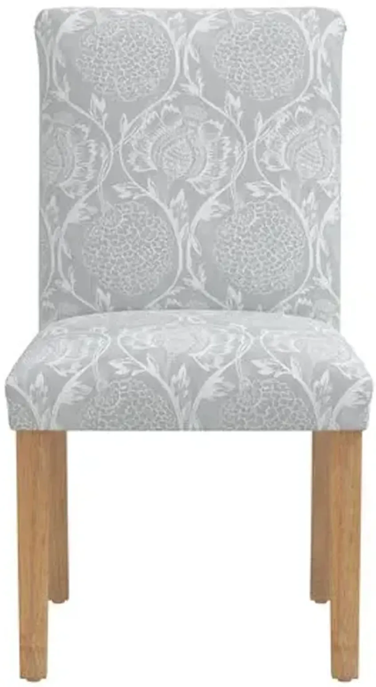 Shannon Side Chair - Ranjit Floral - Handcrafted - Gray