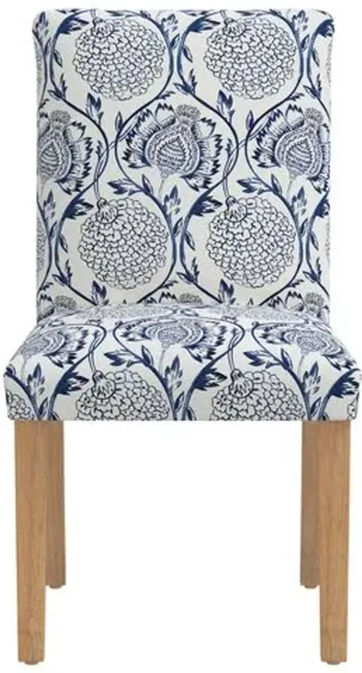 Shannon Side Chair - Ranjit Floral - Handcrafted - Blue