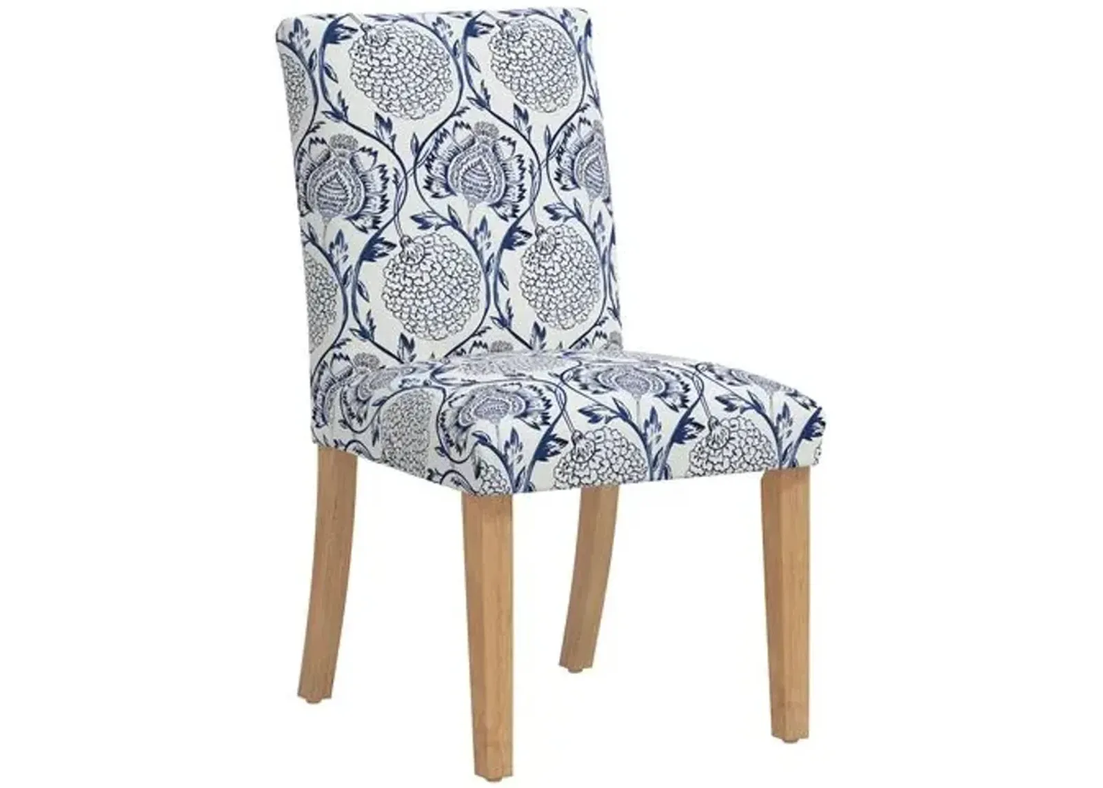 Shannon Side Chair - Ranjit Floral - Handcrafted - Blue