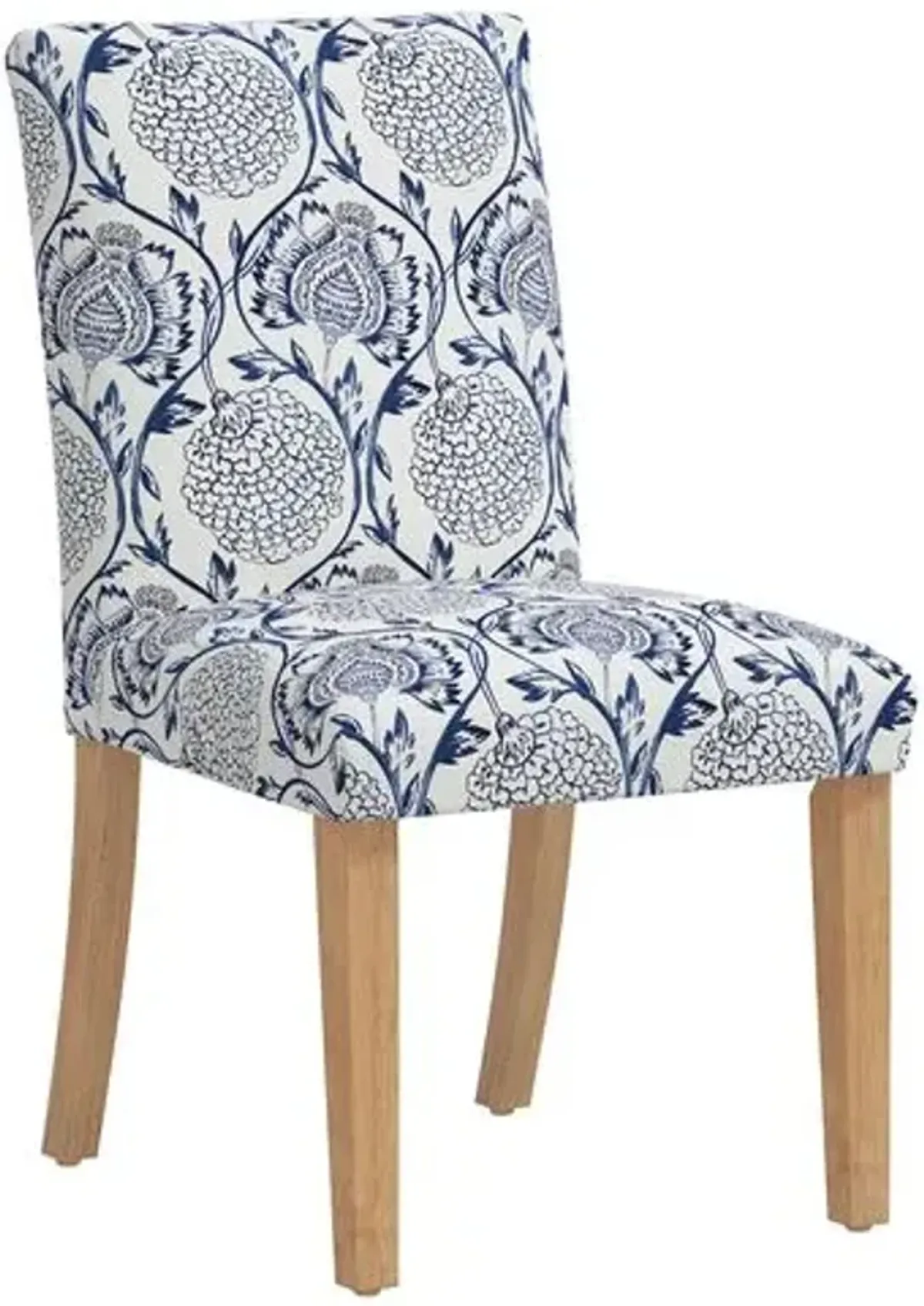 Shannon Side Chair - Ranjit Floral - Handcrafted - Blue