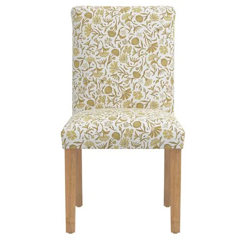 Shannon Side Chair - Vine Botanical - Yellow