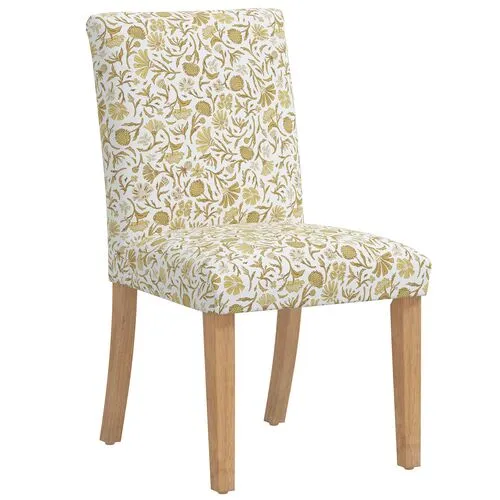 Shannon Side Chair - Vine Botanical - Yellow