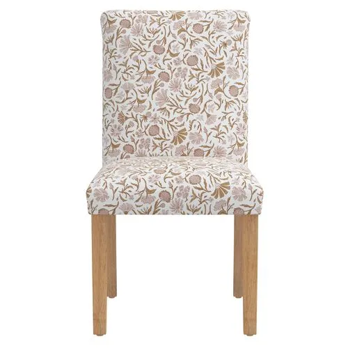 Shannon Side Chair - Vine Botanical - Pink