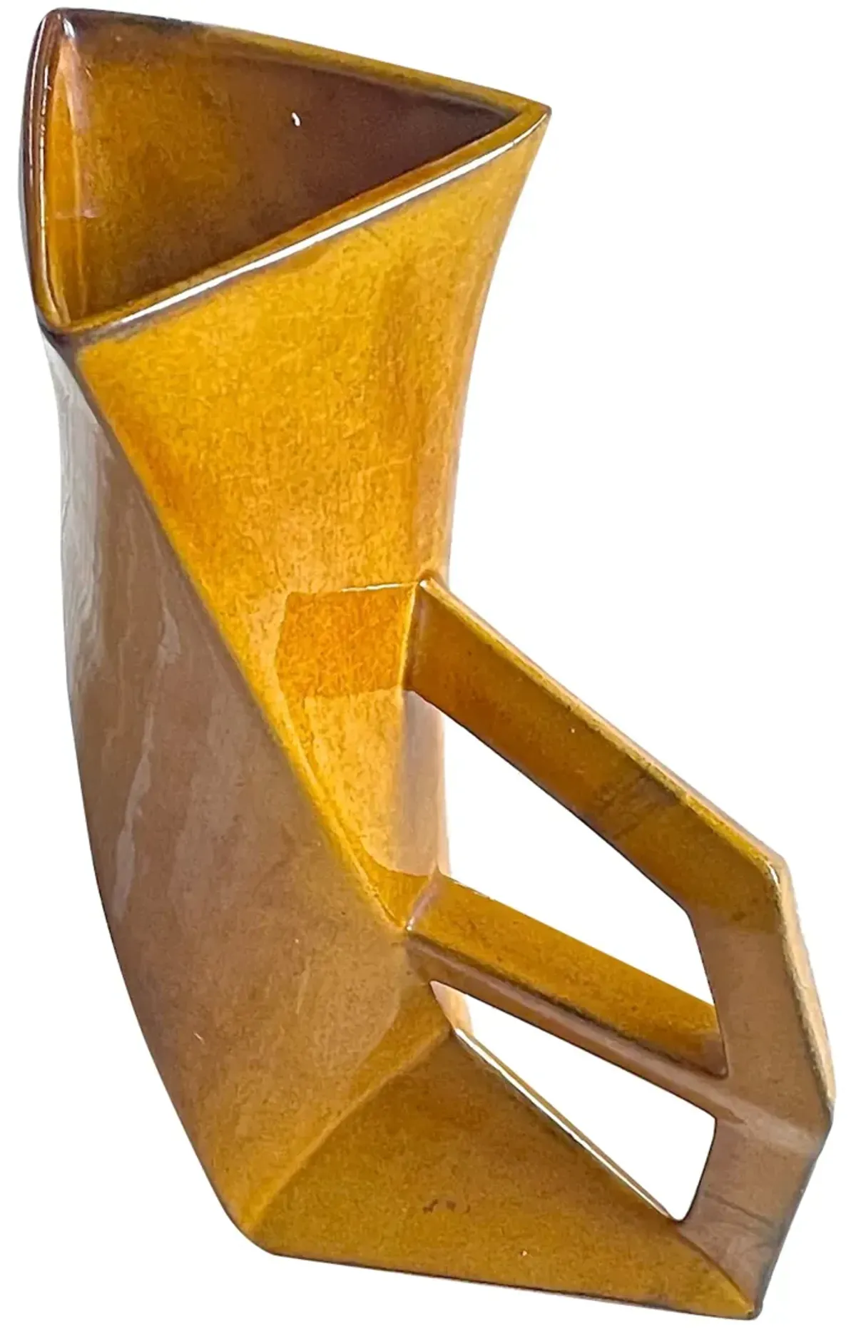 MCM Van Briggle Cubist Pitcher - Vermilion Designs - Yellow