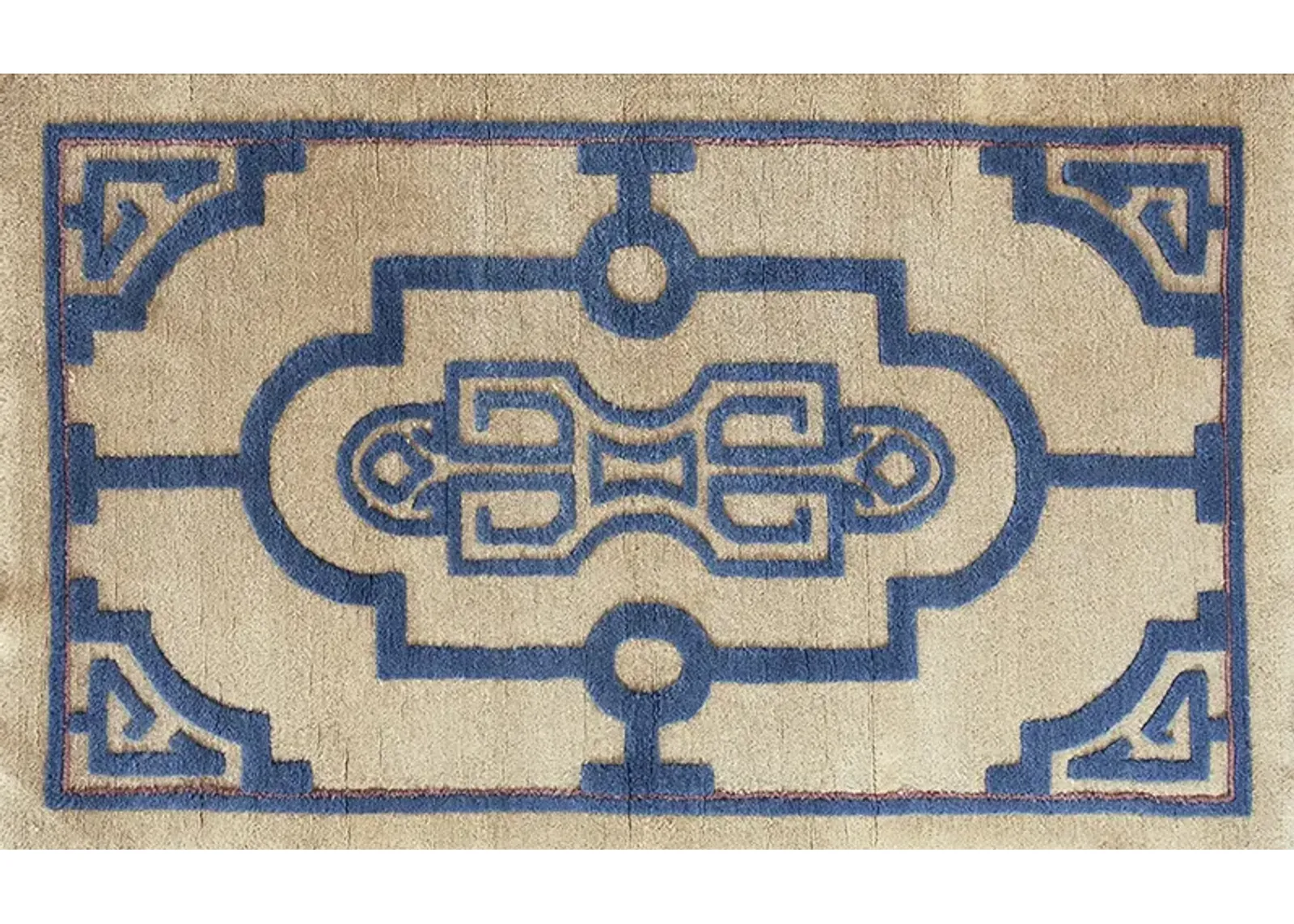 Chinese Art Deco Rug 5'0" x 3'0" - Blue - Blue