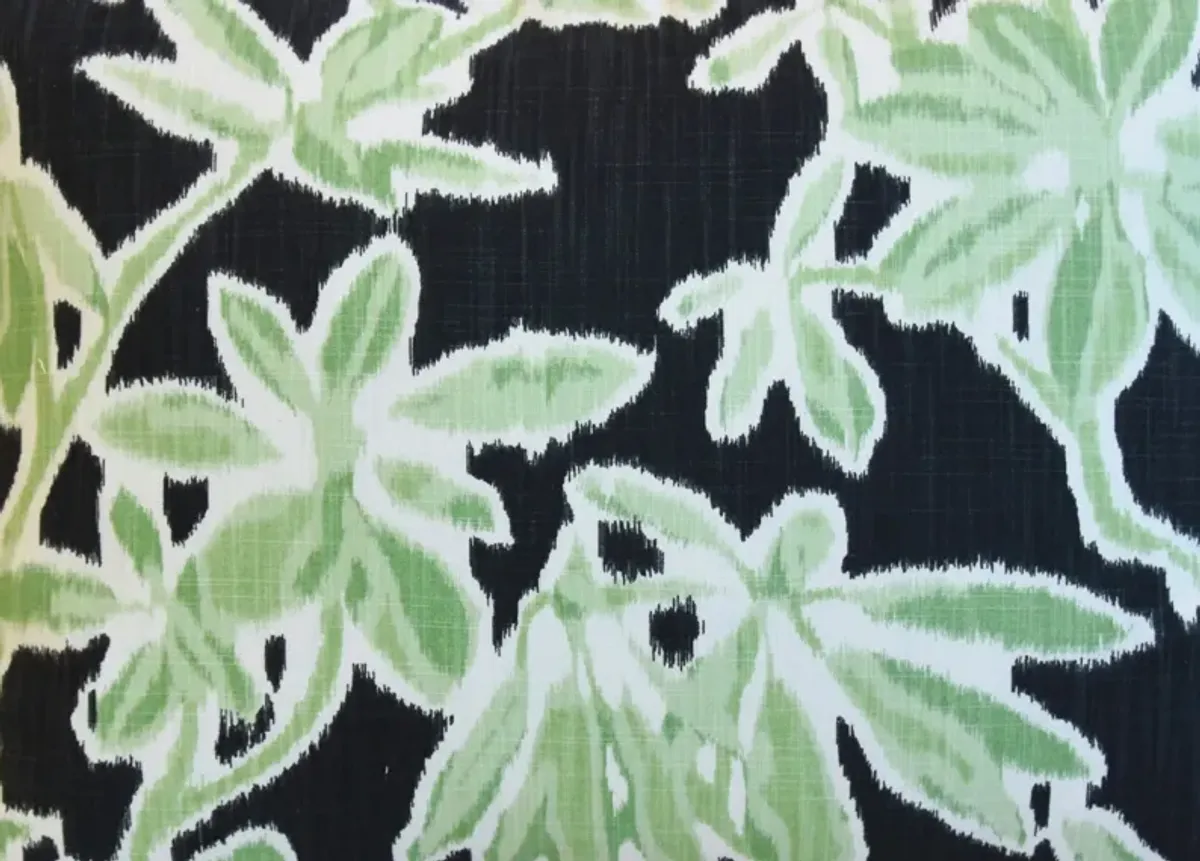 Madcap Cottage Black/Green Floral Pillow