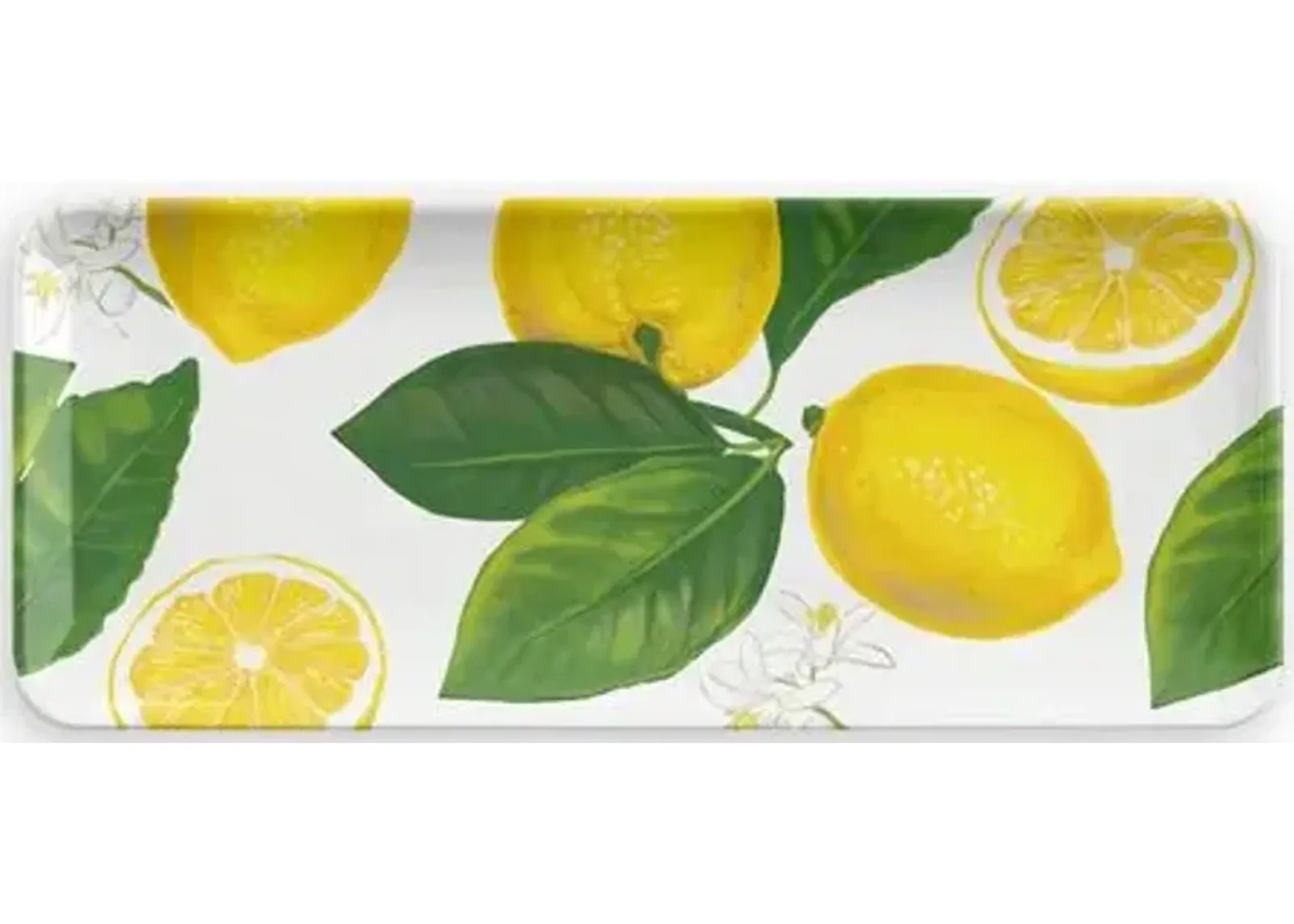 Lemon-Fresh Melamine Appetizer Tray - Multi