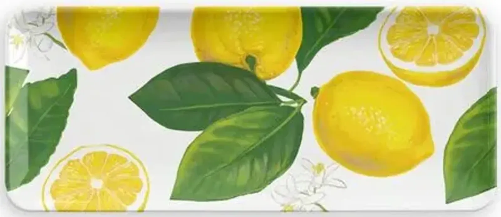 Lemon-Fresh Melamine Appetizer Tray - Multi