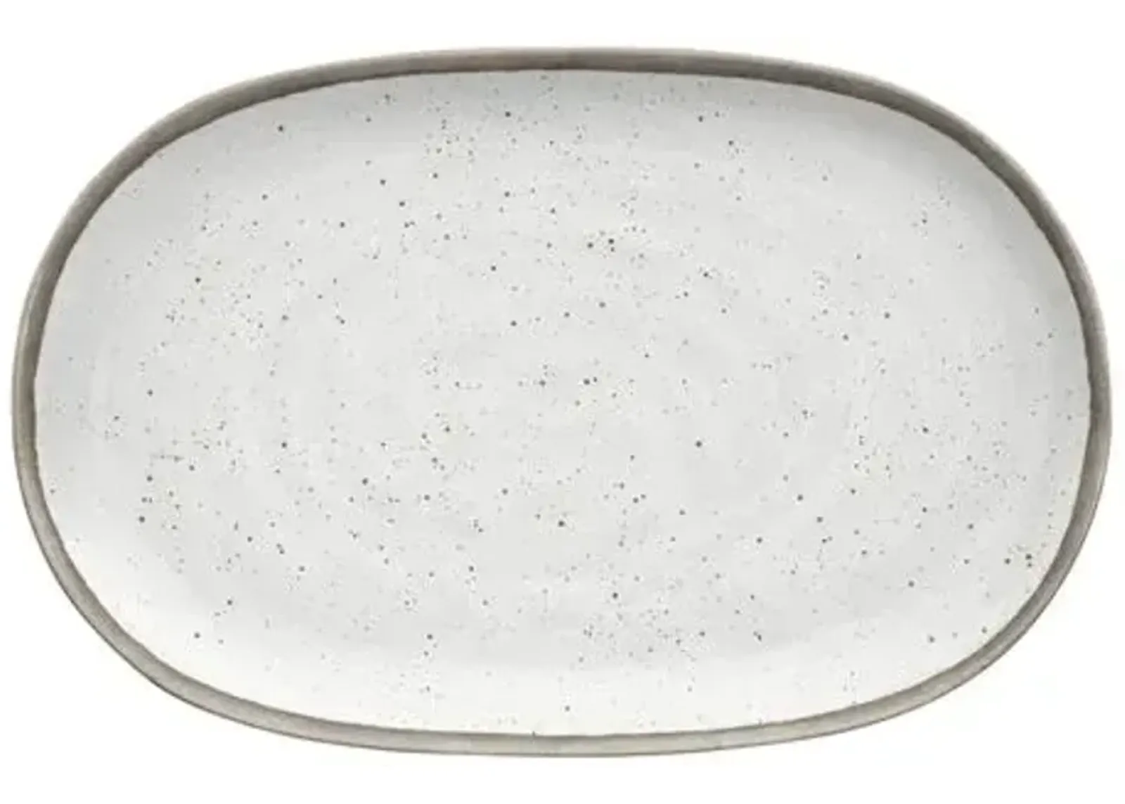 Retreat Pottery Bamboo Platter - White