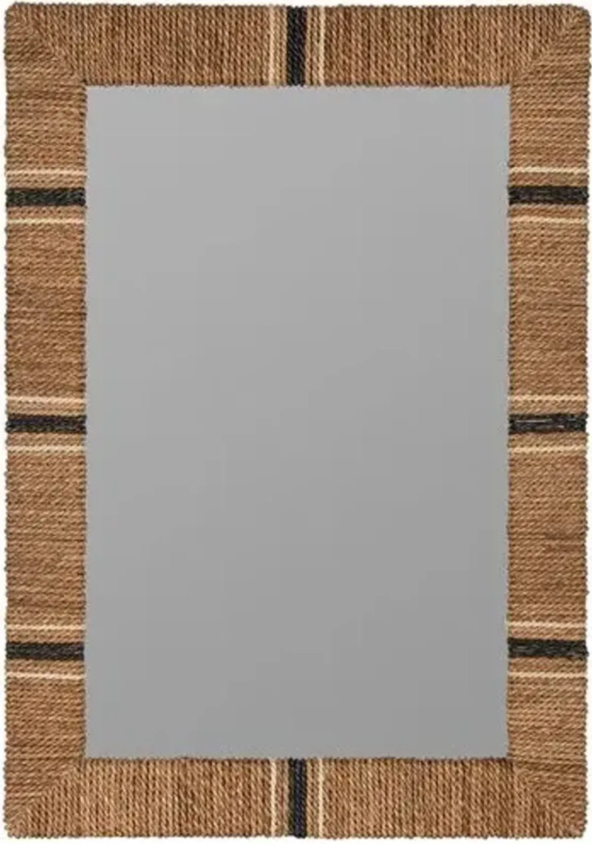 Eliza Jute Wall Mirror - Natural/Navy