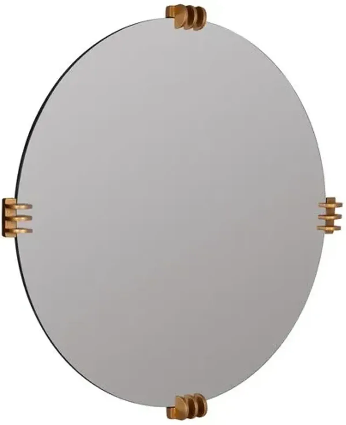 Leighton Round Wall Mirror - Gold