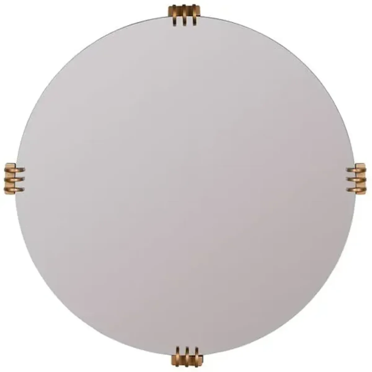 Leighton Round Wall Mirror - Gold