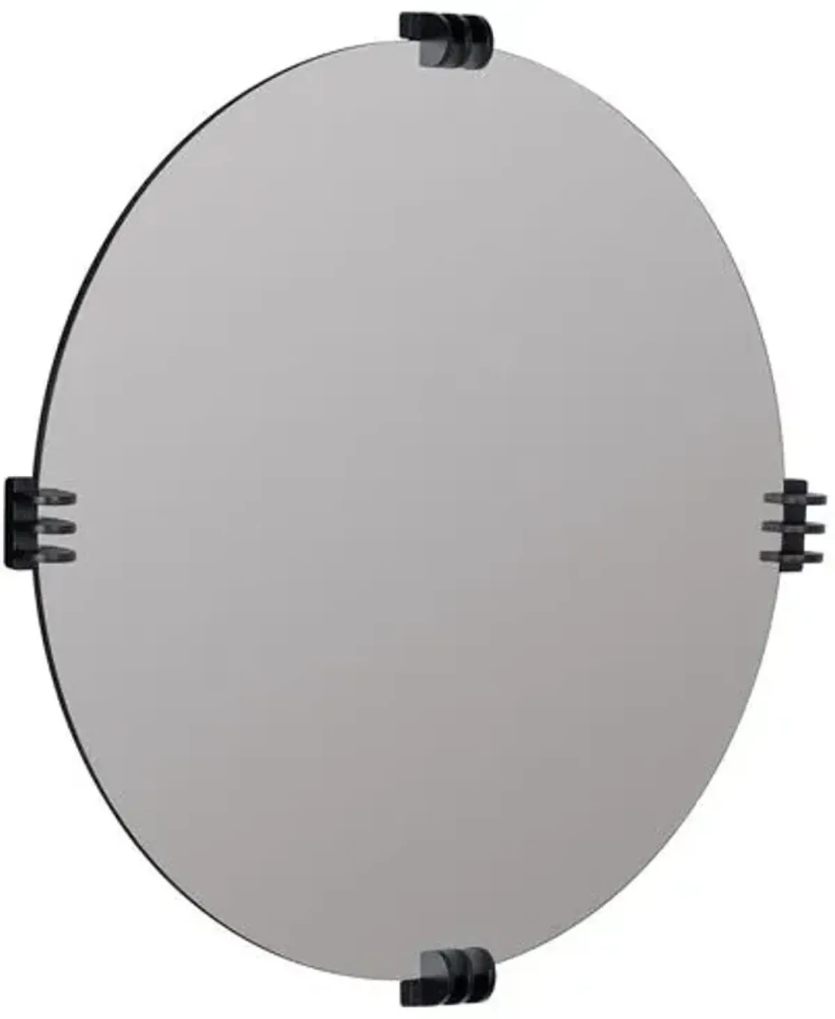 Leighton Round Wall Mirror - Black