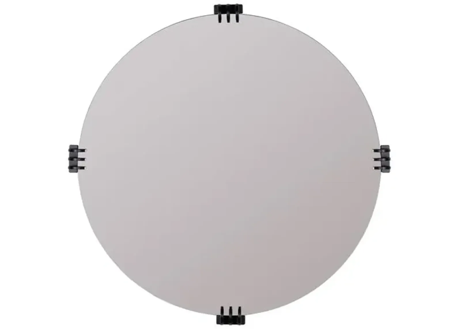 Leighton Round Wall Mirror - Black