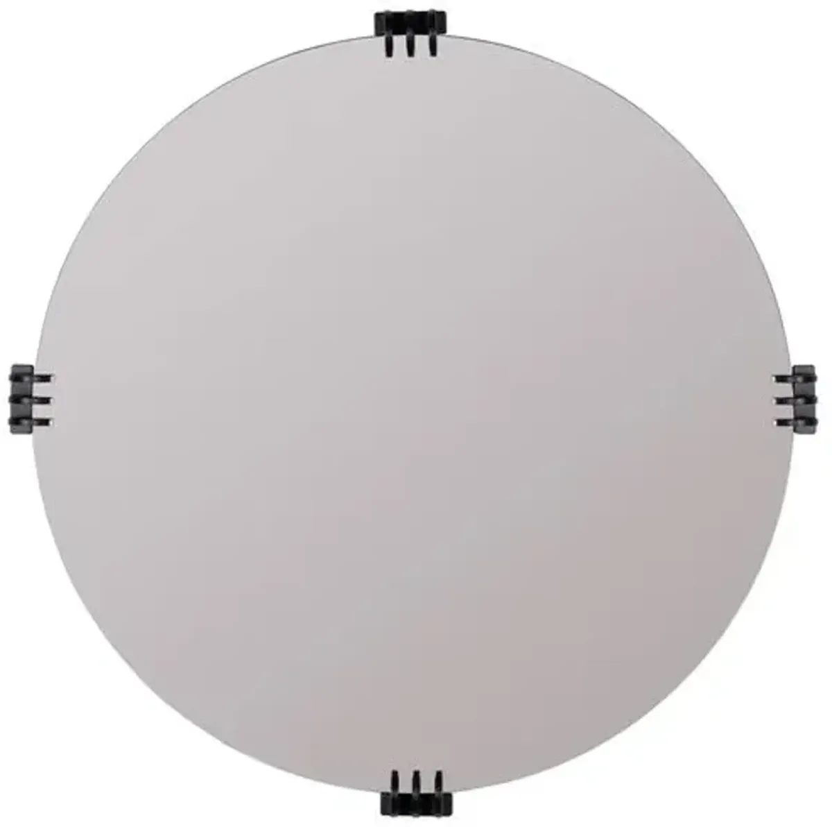 Leighton Round Wall Mirror - Black