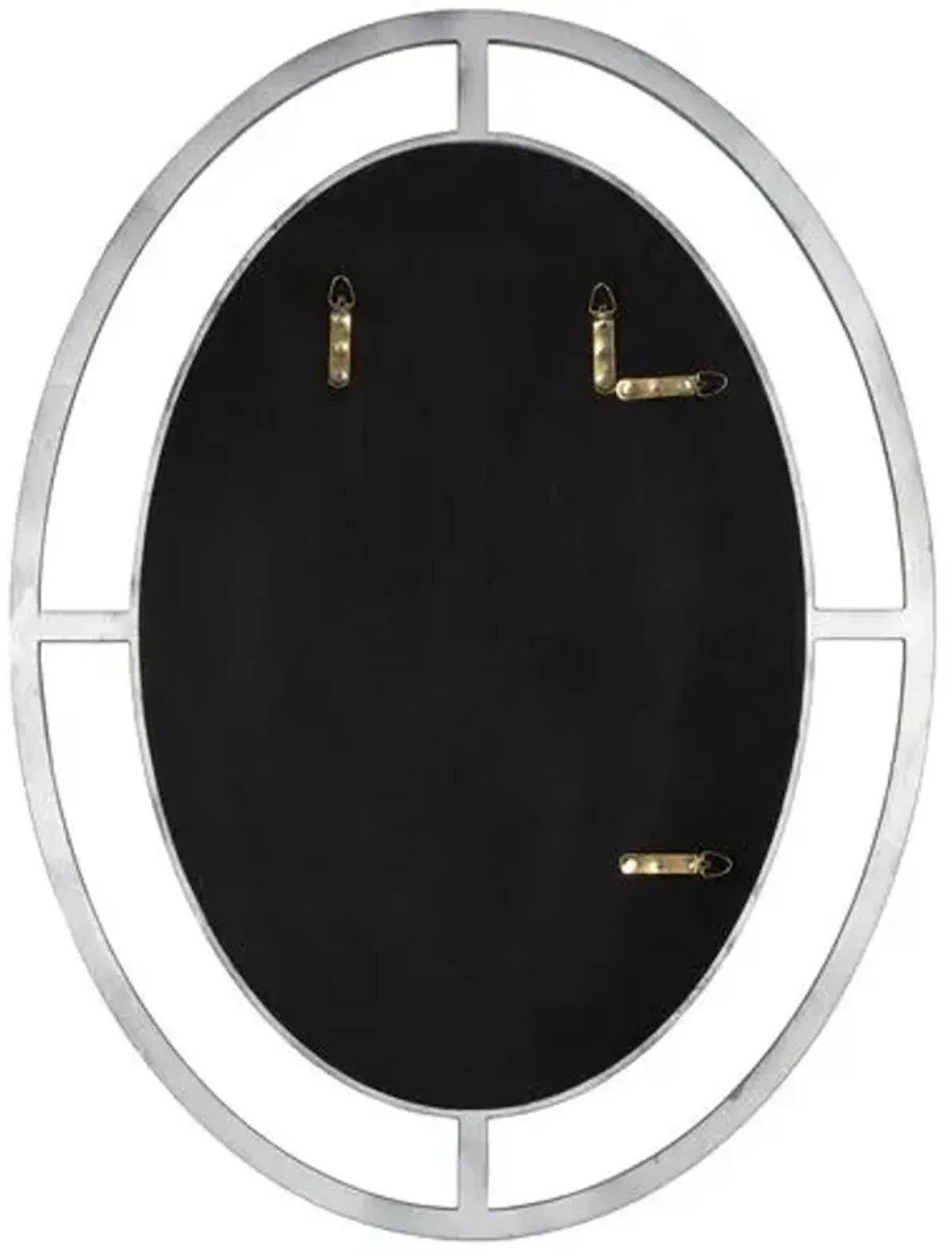 Landon Oval Wall Mirror - Silver