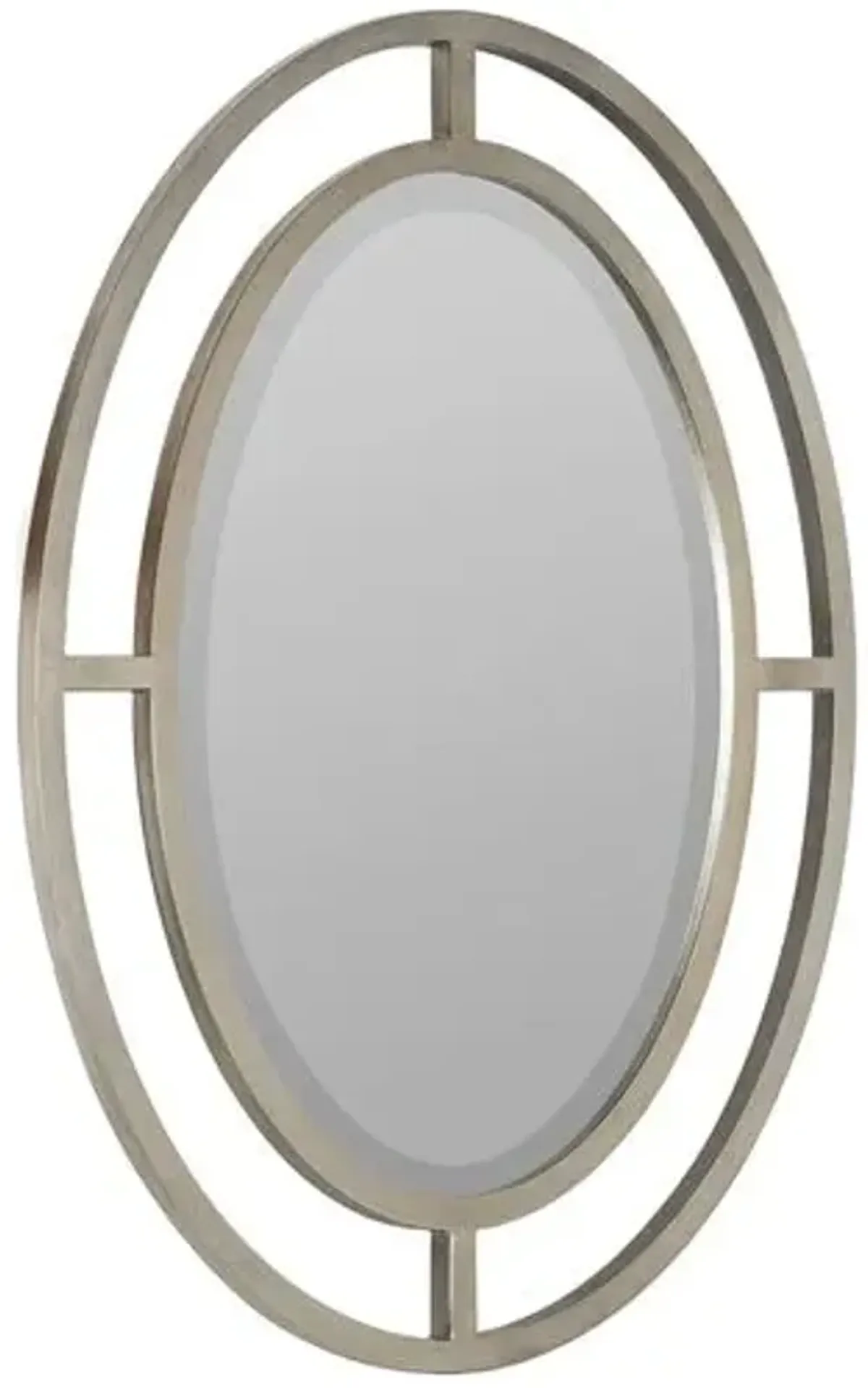 Landon Oval Wall Mirror - Silver