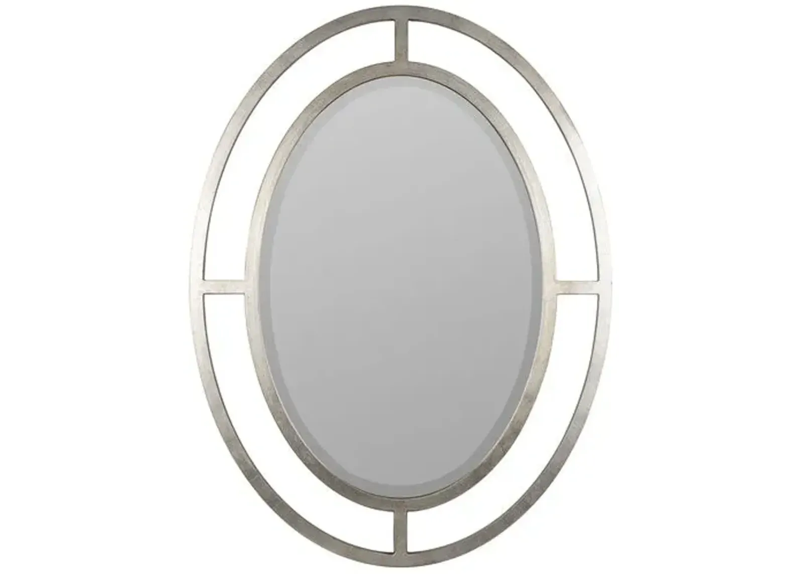 Landon Oval Wall Mirror - Silver