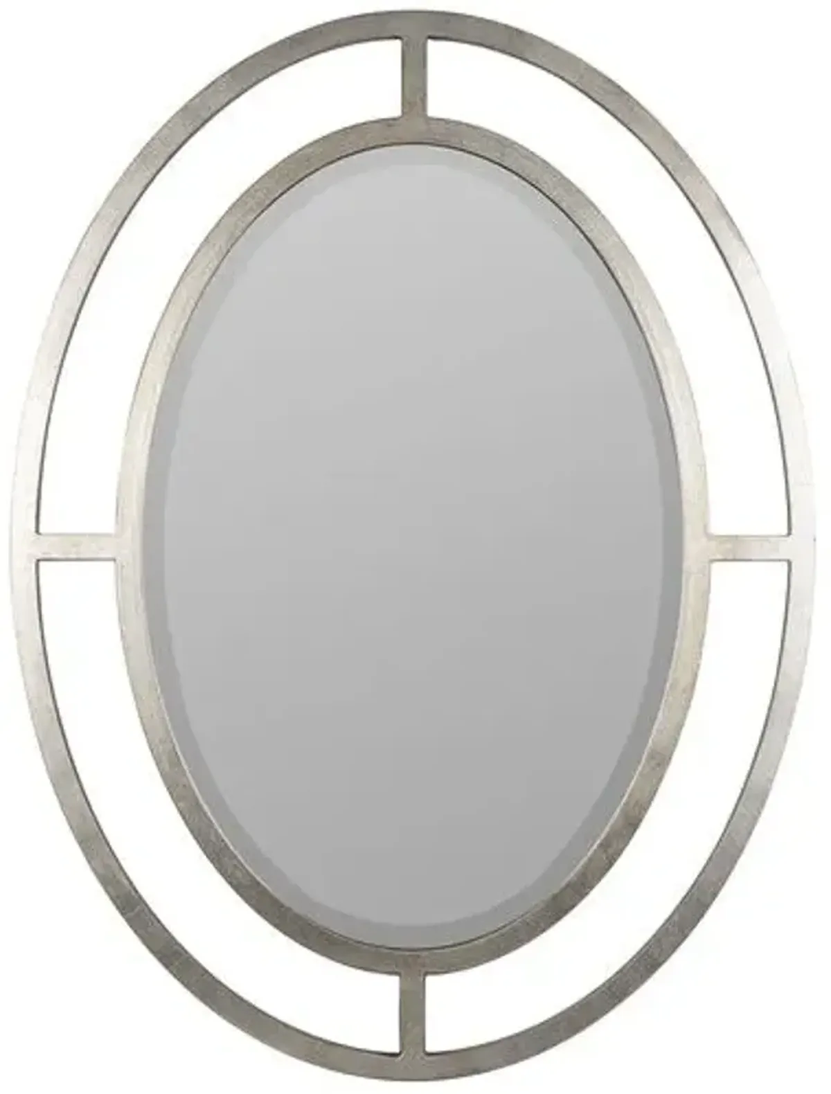 Landon Oval Wall Mirror - Silver