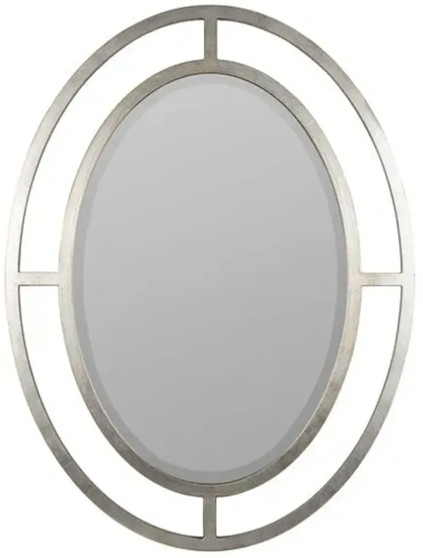 Landon Oval Wall Mirror - Silver