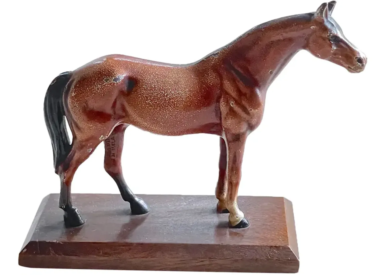 Cold Painted Bronze Horse Sculpture - Vermilion Designs - Brown