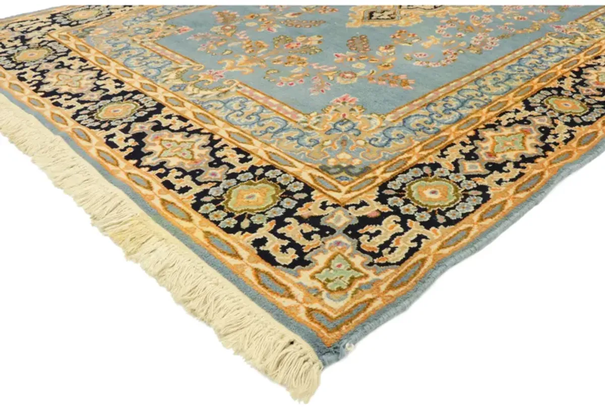 4'11" x 8' Persian Kerman Rug - Esmaili Rugs & Antiques - Blue - Blue