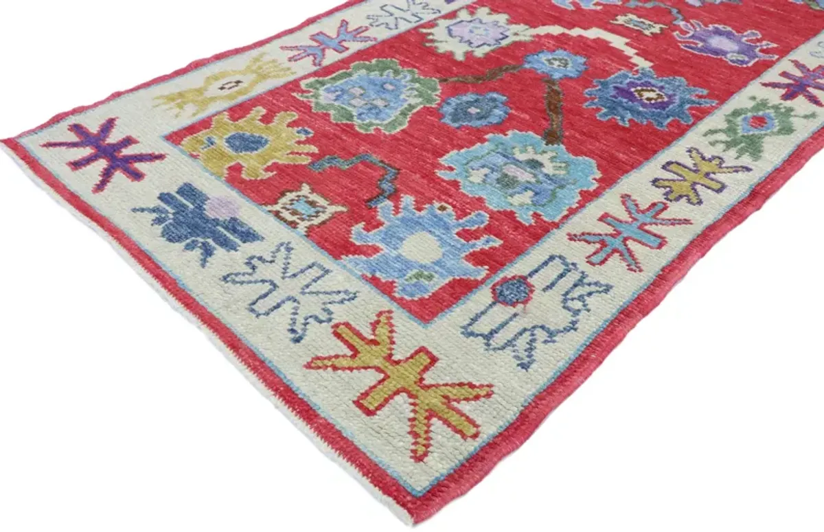 Red Turkish Oushak Runner - 3'00 x 9'05 - Esmaili Rugs & Antiques - Red