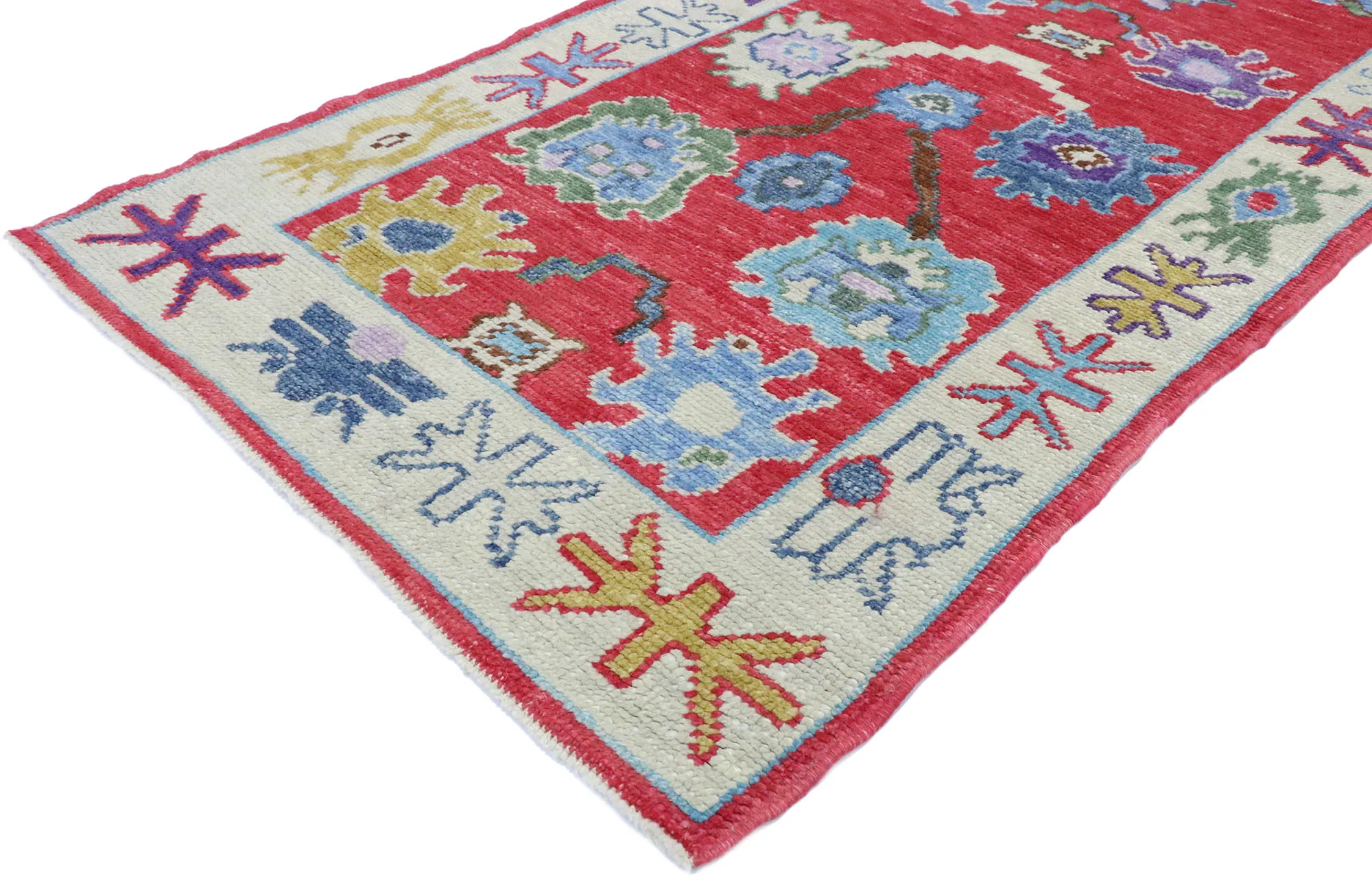 Red Turkish Oushak Runner - 3'00 x 9'05 - Esmaili Rugs & Antiques - Red