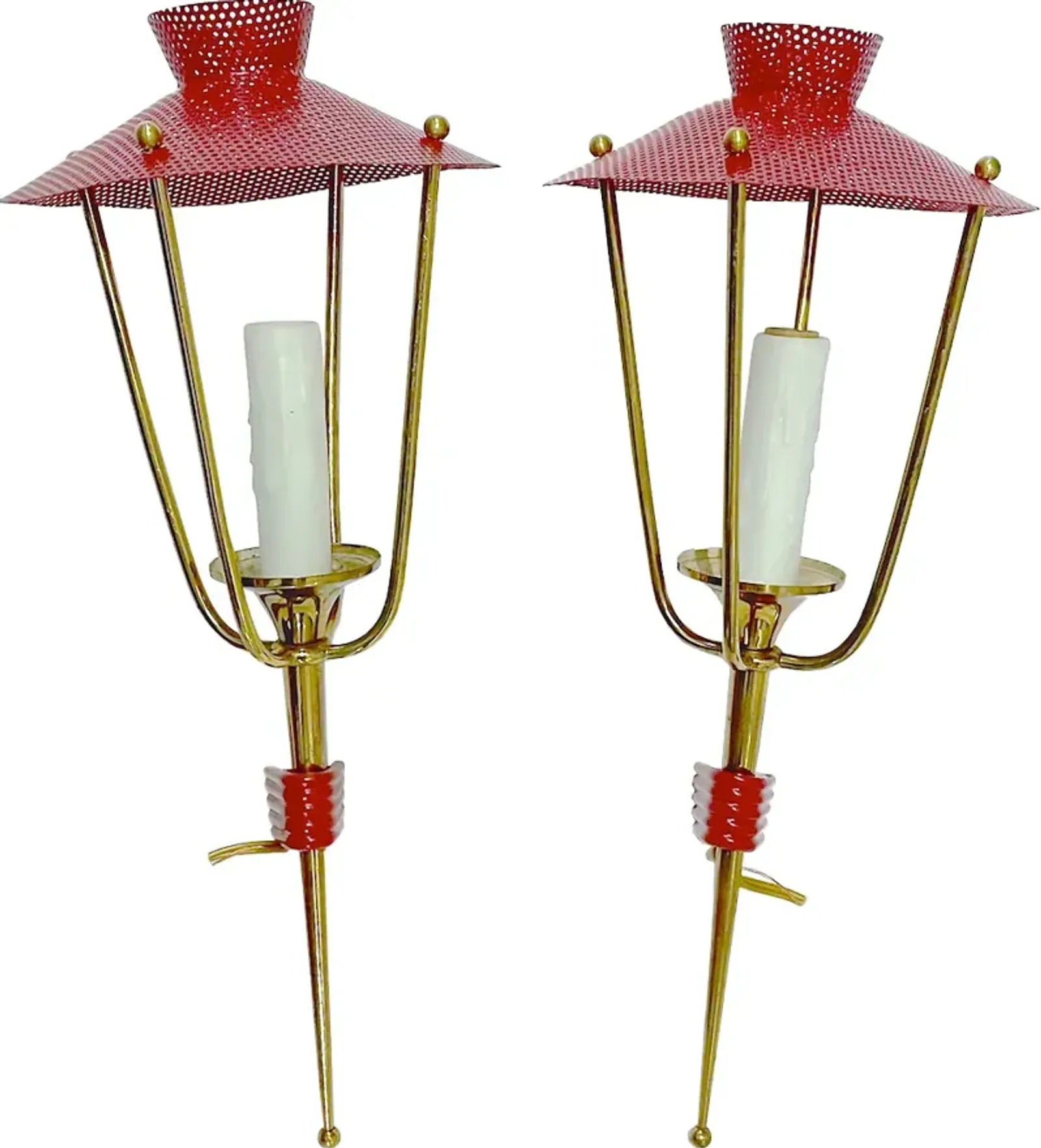 MCM Maison Arlus Rigitulle Sconces - PR - Vermilion Designs - Red