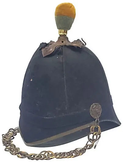 Antique Police Officer Regulation Helmet - Vermilion Designs - Black